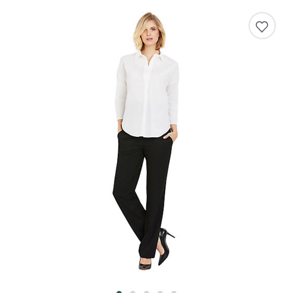 A PEA IN THE POD - over the belly work trousers with straight leg opening